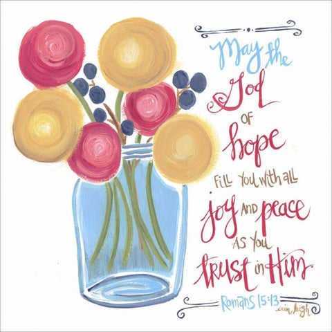 God Of Hope White Modern Wood Framed Art Print with Double Matting by Butson, Erin