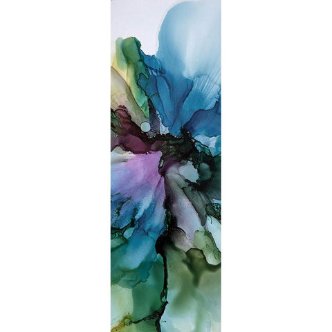 Vibrant Floral 1 Black Modern Wood Framed Art Print with Double Matting by Debs, Emma Catherine