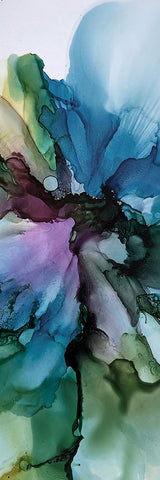 Vibrant Floral 1 White Modern Wood Framed Art Print with Double Matting by Debs, Emma Catherine