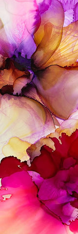 Vibrant Pink Florals 1 White Modern Wood Framed Art Print with Double Matting by Debs, Emma Catherine