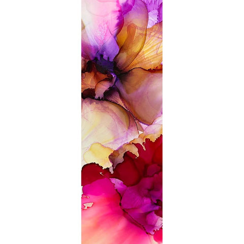 Vibrant Pink Florals 1 White Modern Wood Framed Art Print by Debs, Emma Catherine