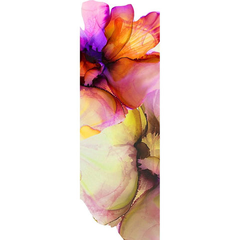 Vibrant Pink Florals 2 White Modern Wood Framed Art Print by Debs, Emma Catherine