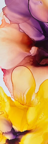 Vibrant Pink Florals 3 White Modern Wood Framed Art Print with Double Matting by Debs, Emma Catherine