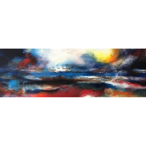 Abstract Wonderland Black Modern Wood Framed Art Print by Debs, Emma Catherine