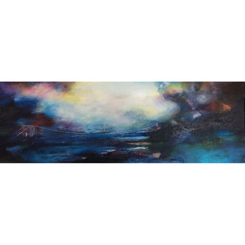 _Crossing Blue Bridge Gold Ornate Wood Framed Art Print with Double Matting by Debs, Emma Catherine