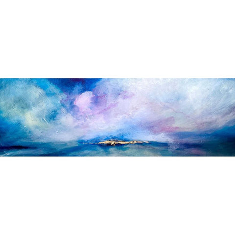 Bright Seascape Lumiere Black Modern Wood Framed Art Print with Double Matting by Debs, Emma Catherine