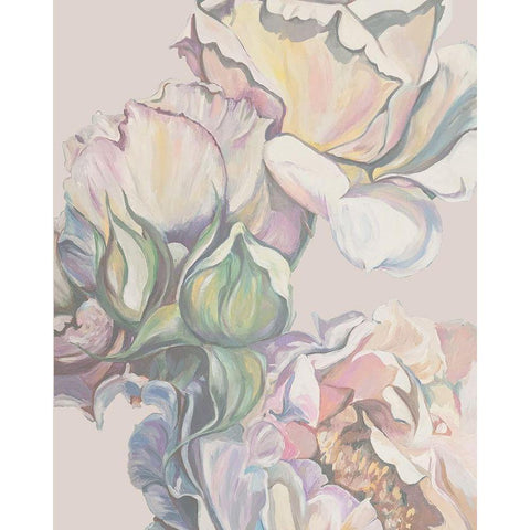 Rose Paper 2 Black Modern Wood Framed Art Print by Debs, Emma Catherine
