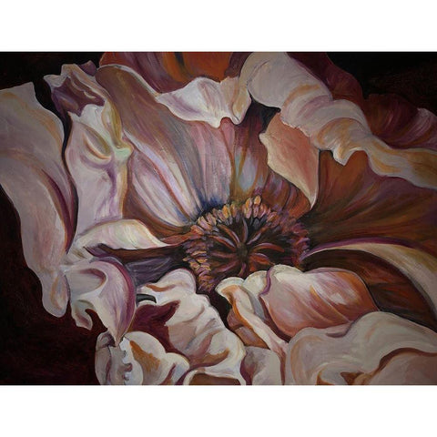 Moody Flower Gold Ornate Wood Framed Art Print with Double Matting by Debs, Emma Catherine