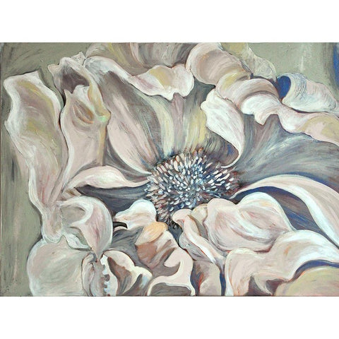 Pale Flower Black Modern Wood Framed Art Print with Double Matting by Debs, Emma Catherine