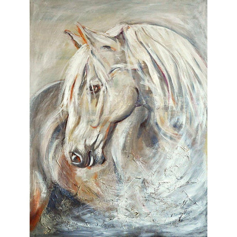 Horse Gold Ornate Wood Framed Art Print with Double Matting by Debs, Emma Catherine