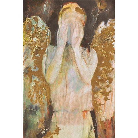 Angel White Modern Wood Framed Art Print by Debs, Emma Catherine