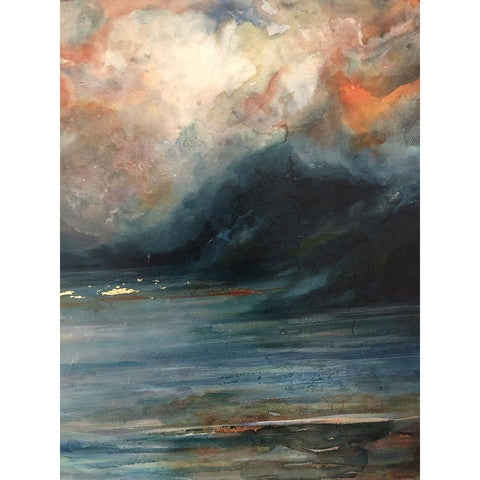 Tryptich 1 Black Modern Wood Framed Art Print with Double Matting by Debs, Emma Catherine