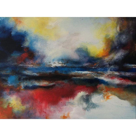 Abstract Wonder White Modern Wood Framed Art Print by Debs, Emma Catherine