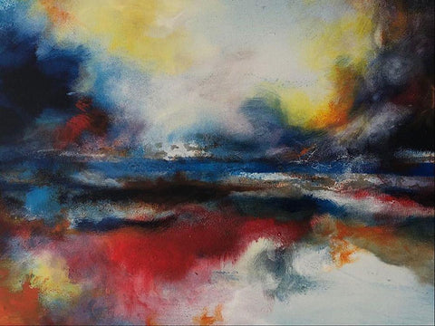 Abstract Wonder Black Ornate Wood Framed Art Print with Double Matting by Debs, Emma Catherine