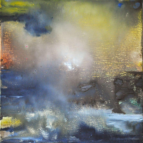 Primordial Vista 2 Black Modern Wood Framed Art Print by Debs, Emma Catherine