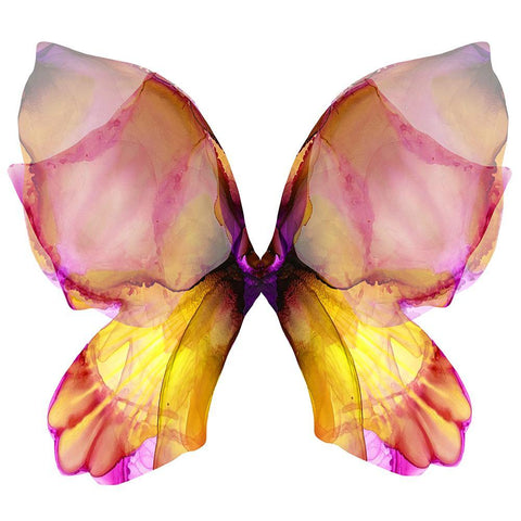 Floral Butterfly 4 Black Modern Wood Framed Art Print by Debs, Emma Catherine