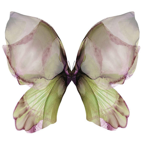 Floral Butterfly 1 Black Modern Wood Framed Art Print by Debs, Emma Catherine