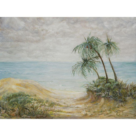 Shore Break Gold Ornate Wood Framed Art Print with Double Matting by Johnson, Elizabeth