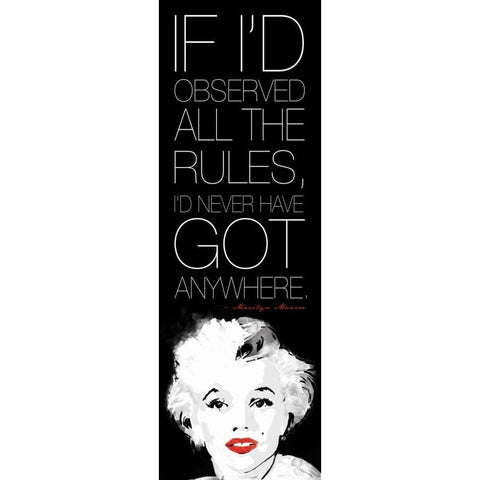 Rules Black Modern Wood Framed Art Print with Double Matting by Rodriquez Jr, Enrique