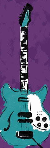 Electric Guitar B2 White Modern Wood Framed Art Print with Double Matting by Rodriquez Jr, Enrique