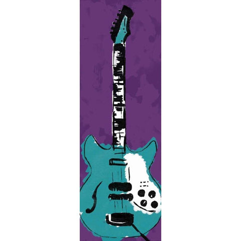 Electric Guitar B2 Gold Ornate Wood Framed Art Print with Double Matting by Rodriquez Jr, Enrique