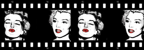 Monroe Strip 3 Black Ornate Wood Framed Art Print with Double Matting by Rodriquez Jr, Enrique