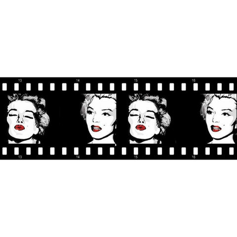 Monroe Strip 3 Black Modern Wood Framed Art Print with Double Matting by Rodriquez Jr, Enrique