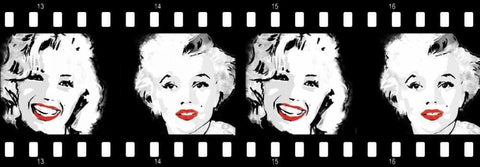 Monroe Strip 4 White Modern Wood Framed Art Print with Double Matting by Rodriquez Jr, Enrique