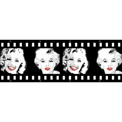 Monroe Strip 4 Black Modern Wood Framed Art Print with Double Matting by Rodriquez Jr, Enrique