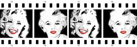 Monroe Strip 2 Black Ornate Wood Framed Art Print with Double Matting by Rodriquez Jr, Enrique