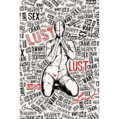 Lust White Modern Wood Framed Art Print by Rodriquez Jr, Enrique