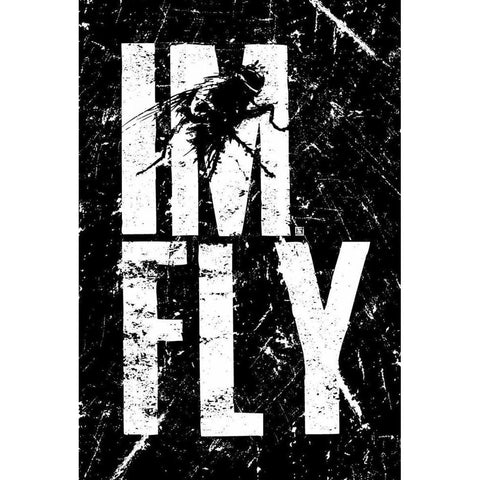 IM FLY 1 Black Modern Wood Framed Art Print with Double Matting by Rodriquez Jr, Enrique