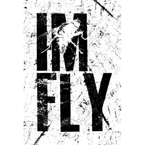 IM FLY 2 Black Modern Wood Framed Art Print with Double Matting by Rodriquez Jr, Enrique