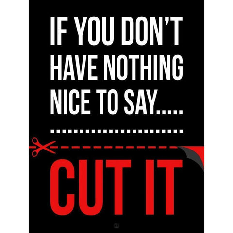 Cut It Black Modern Wood Framed Art Print with Double Matting by Rodriquez Jr, Enrique