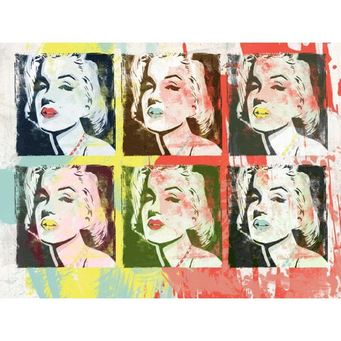 Monroe Painted A2 White Modern Wood Framed Art Print by Rodriquez Jr, Enrique