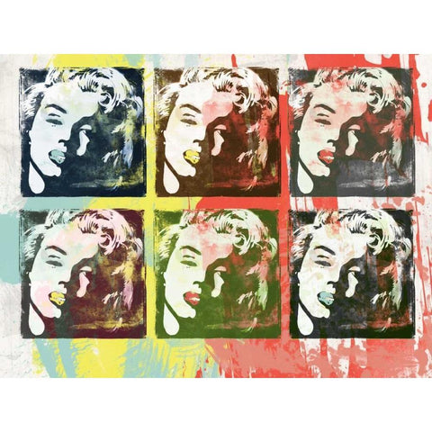 Monroe Painted B2 White Modern Wood Framed Art Print by Rodriquez Jr, Enrique