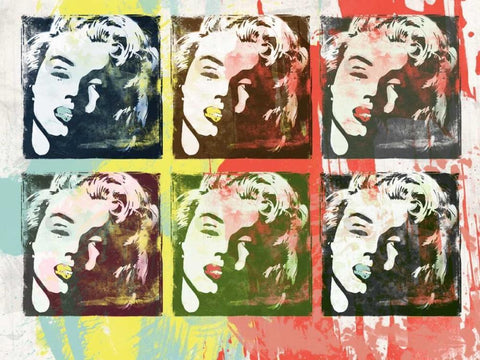 Monroe Painted B2 White Modern Wood Framed Art Print with Double Matting by Rodriquez Jr, Enrique