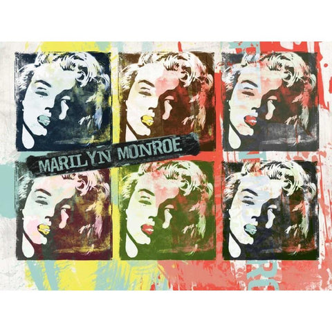 Monroe Painted B Black Modern Wood Framed Art Print with Double Matting by Rodriquez Jr, Enrique