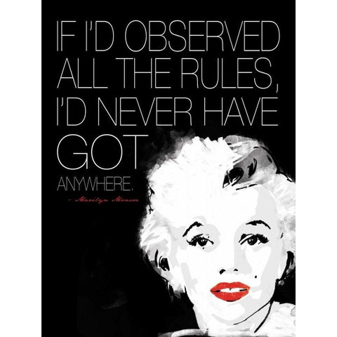 Monroe 2 White Modern Wood Framed Art Print by Rodriquez Jr, Enrique