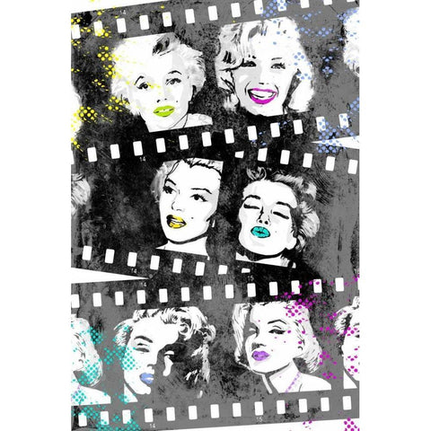 Monroe Strip 5 Black Modern Wood Framed Art Print with Double Matting by Rodriquez Jr, Enrique