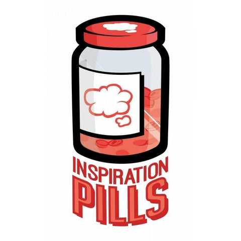 Inspiration Pills Black Modern Wood Framed Art Print with Double Matting by Rodriquez Jr, Enrique