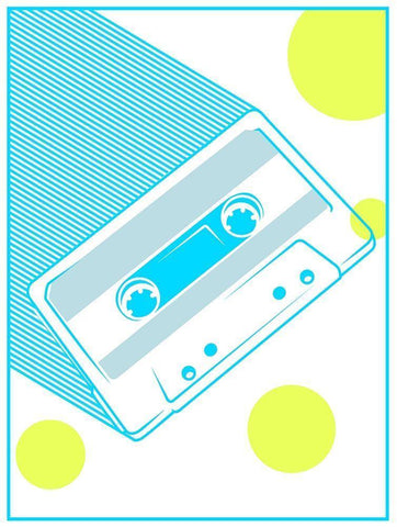 Cassette Black Ornate Wood Framed Art Print with Double Matting by Rodriquez Jr, Enrique