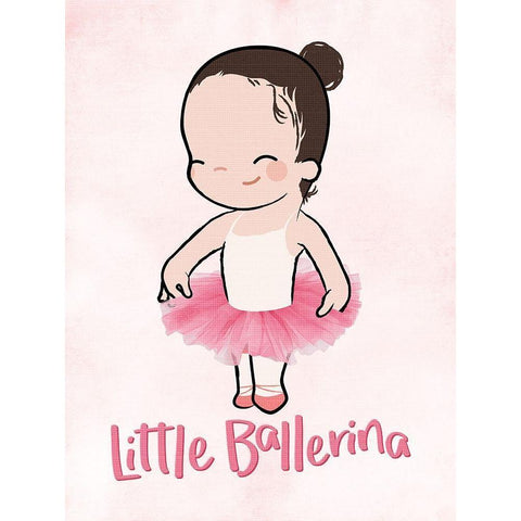 Little Ballerina Gold Ornate Wood Framed Art Print with Double Matting by Rodriquez Jr, Enrique