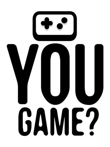 You Game White Modern Wood Framed Art Print with Double Matting by Rodriquez Jr, Enrique