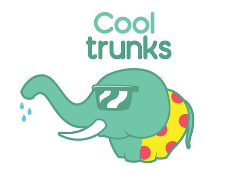 Cool Trunks Black Ornate Wood Framed Art Print with Double Matting by Rodriquez Jr, Enrique