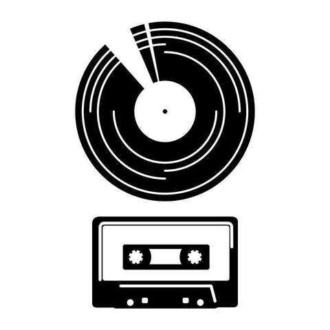 Music Entertainment Black Modern Wood Framed Art Print by Rodriguez, Enrique