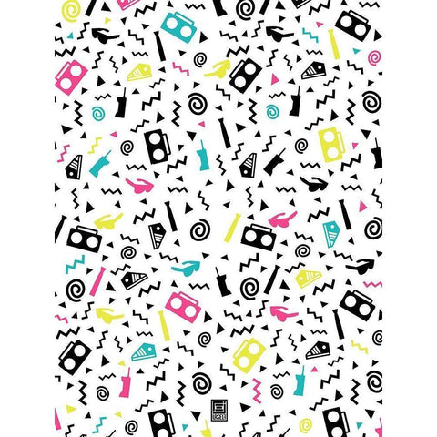 Nineties Party Gold Ornate Wood Framed Art Print with Double Matting by Rodriquez Jr, Enrique