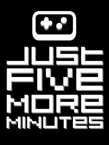 Just Five More Minutes White Modern Wood Framed Art Print with Double Matting by Rodriquez Jr, Enrique