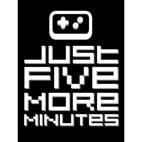 Just Five More Minutes Black Modern Wood Framed Art Print with Double Matting by Rodriquez Jr, Enrique