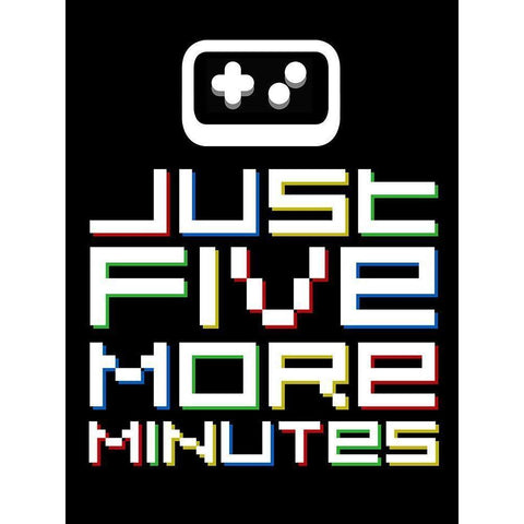 Just Five More Minutes Colors White Modern Wood Framed Art Print by Rodriquez Jr, Enrique